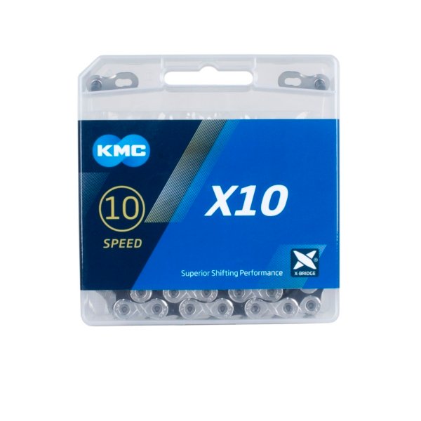 CADENA X10 SILVER/DARK SILVER 10 VEL. 1/2X11/128"X 116LINK