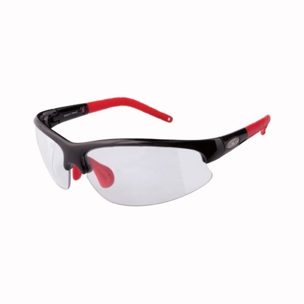 LENTES OF6.5 NEGRO/ROJO POLYCARBONATO TRASNPARENTE