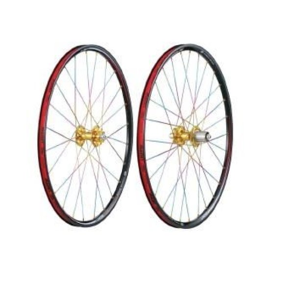RUEDAS 26 MTB 300MT ALUMINIO RAYOS TITANIO