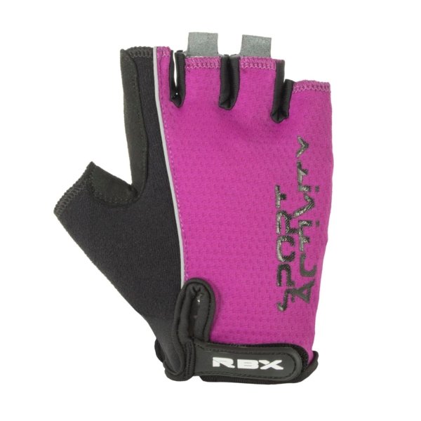 GUANTES M.T.B. CORTO RBX DAMA L NEGRO-PURPURA