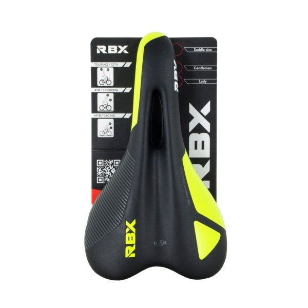 ASIENTO M.T.B. D318A  265 x 145mm NEGRO/VERDE