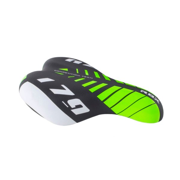 ASIENTO M.T.B. D161C  220MM x 142MM BLANCO/VERDE
