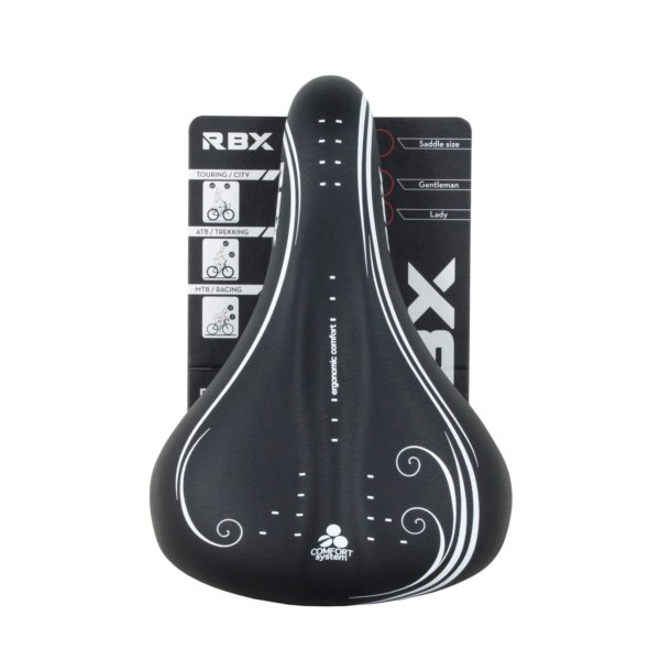 ASIENTO M.T.B. D5633 252mm x 171mm  NEGRO/BLANCO