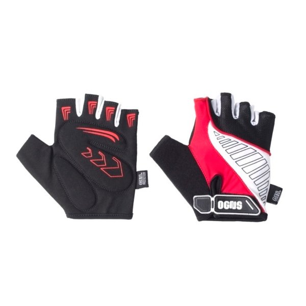 GUANTES CORTO GEL ROJO/BLANCO/ NEGRO  M