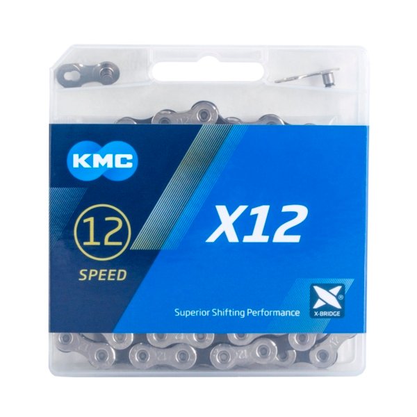 CADENA X12 PLATA/NEGRO 12 VEL. 1/2" X 11/128"