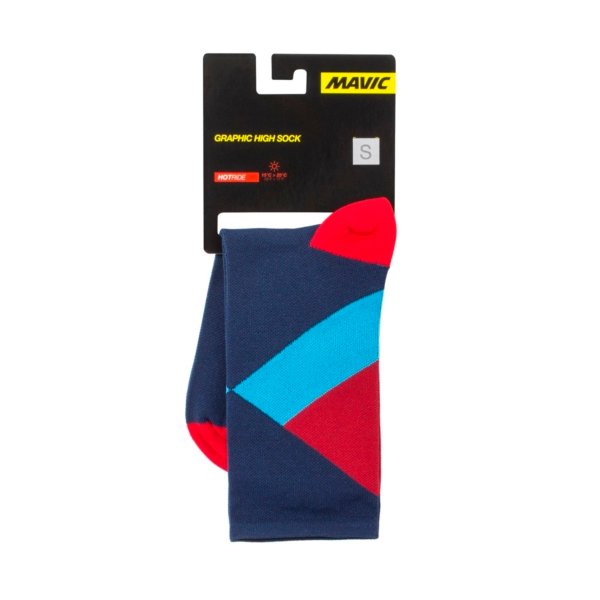 CALCETIN GRAPHIC ALTO BLU/FIE 35-38