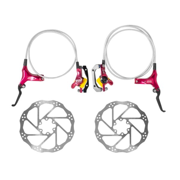 FRENO DE DISCO HIDRAULICO CARBON DEL /TRAS. ELITE ROJO