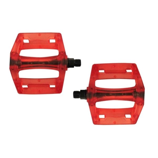 PEDAL B.M.X.  ROJO NEON CR-MO EJE 9/16